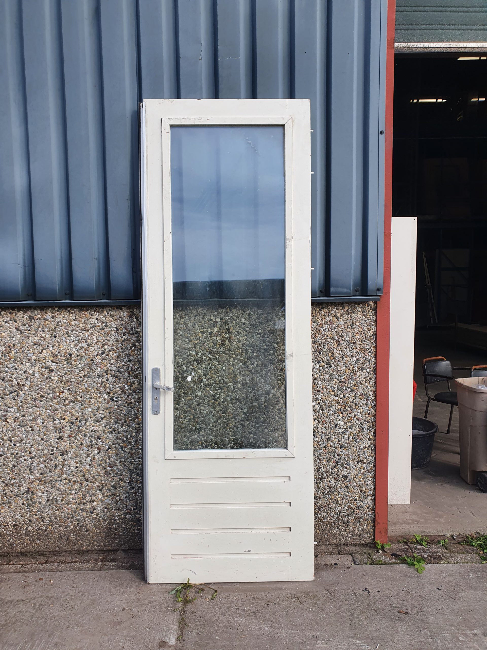 Hoge buitendeur met dubbel | 92x256 cm - Tweedehandsmaterialen