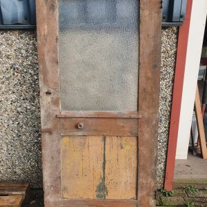 Oude paneeldeur met glas - 10648