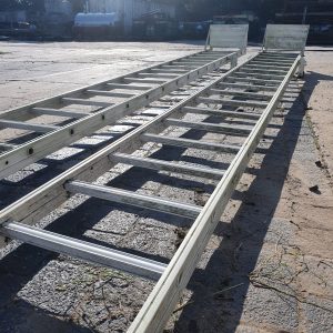 Ladders met plateau en rolsysteem - 510 cm