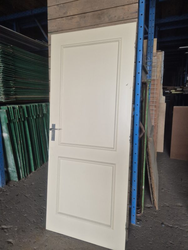 Gebruikte binnendeur met 2 panelen – 82,5x201 cm - 11209 - Afbeelding 2