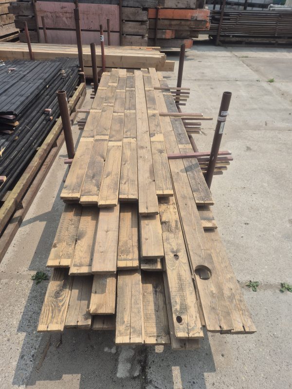 Partij dakbeschot / vloerplanken – 85 mm werkende breedte - 12,5 m2 - Afbeelding 2