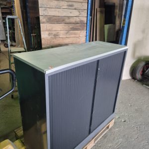 Lage roldeur archiefkast - Zwart/ antraciet