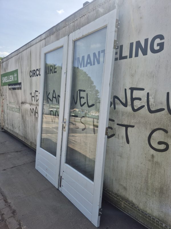 Dubbele openslaande deuren - Dubbel glas - Hardhout - Afbeelding 2