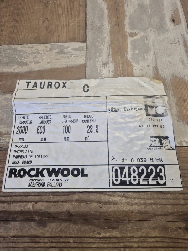 Steenwol isolatie - Harde persing - 10 cm dik - Rockwool - Afbeelding 3