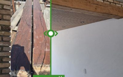 gebruikte balken ingezet bij verbouwing woning