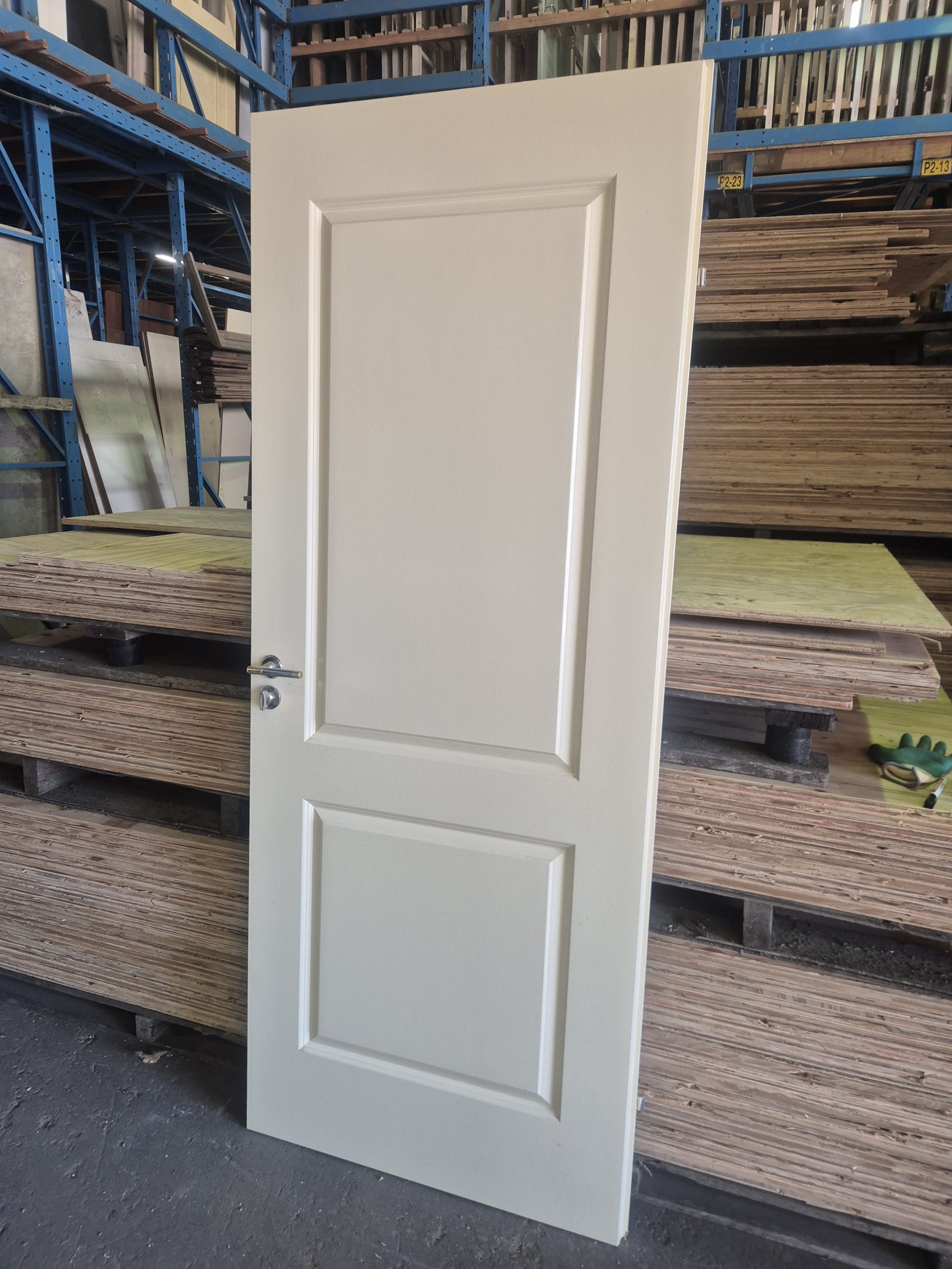 Pandeeldeur 2-vaks - Opdekdeur - Toilet deur met slot - 13162 - Afbeelding 2