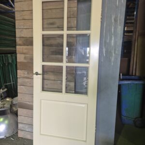 Binnendeur met glas - Stompe deur - 87,5x213 cm - 13211