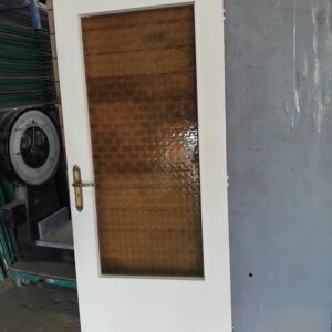 Gebruikte binnendeur met glas - linksdraaiend - 13237