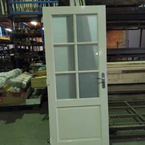 Binnendeur - Gebruikt - 6 glazen panelen - 13238