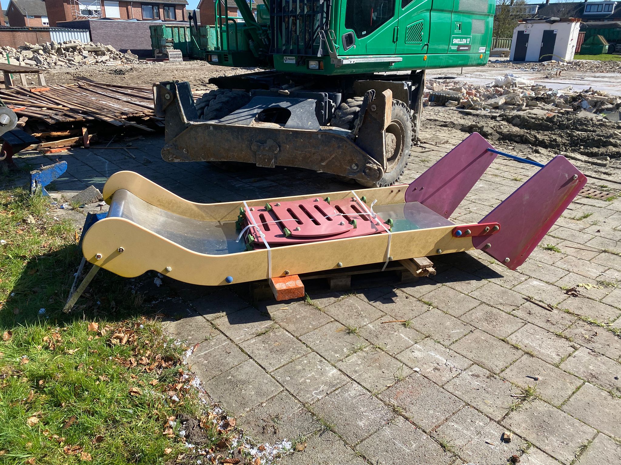 Buiten glijbaan met balustrade - 100 cm breed - Afbeelding 3