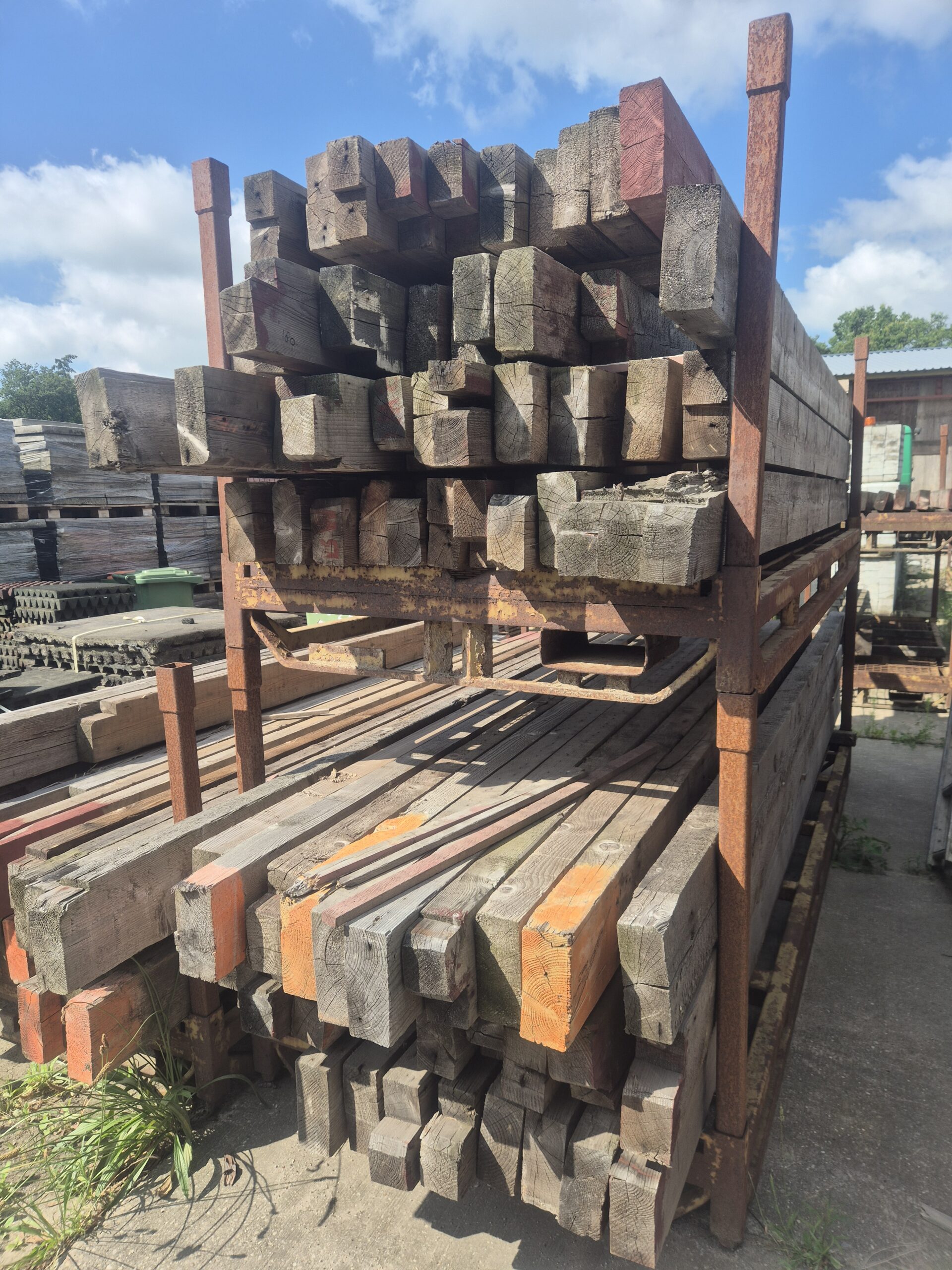 Gebruikte houten balken 180x75 mm | Circa 3500 mm | Duurzaam balkhout - Afbeelding 2