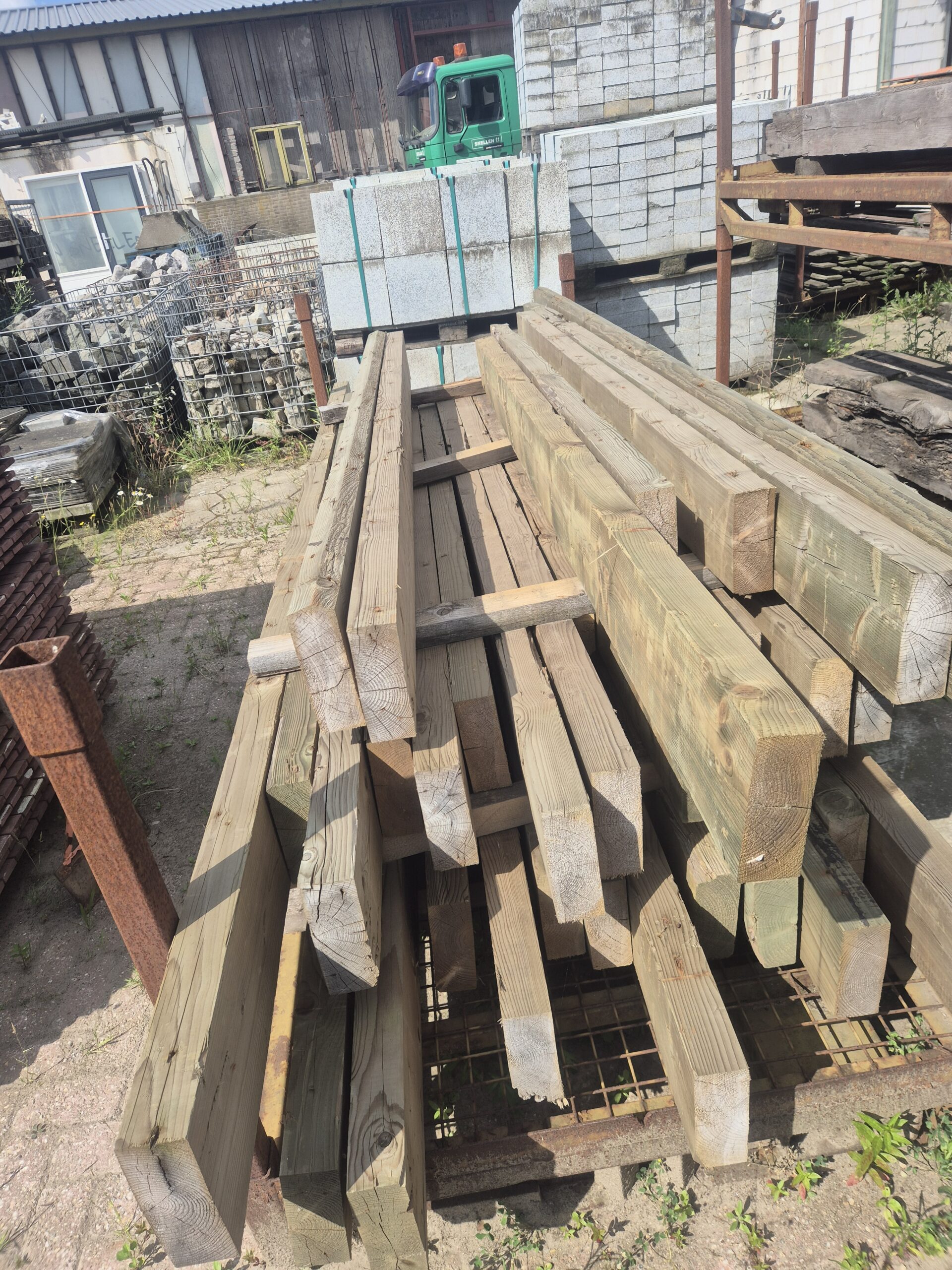 Gebruikte houten balken 195x70 mm | Circa 2800 mm | Duurzaam balkhout